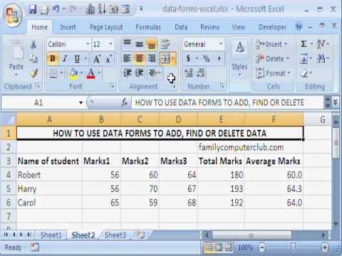 add a form to excel for mac 2011